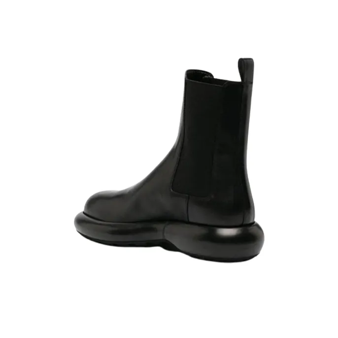 JIL SANDER Round-toe Leather Ankle Boots-2