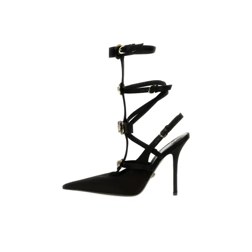 VERSACE Medusa Slim Heel High Heels 11.5cm Women's Black