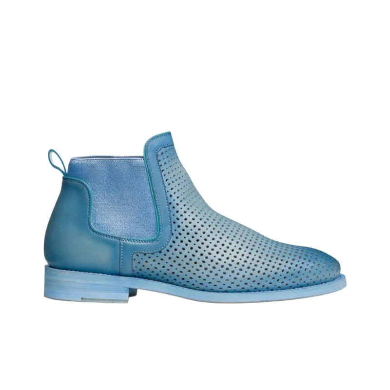 Magnanni Celeste Short Chelsea Boots Women's Blue-1