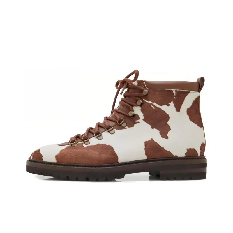MANOLO BLAHNIK Calaurio Ankle Boots 1cm Men's Brown Gray-0