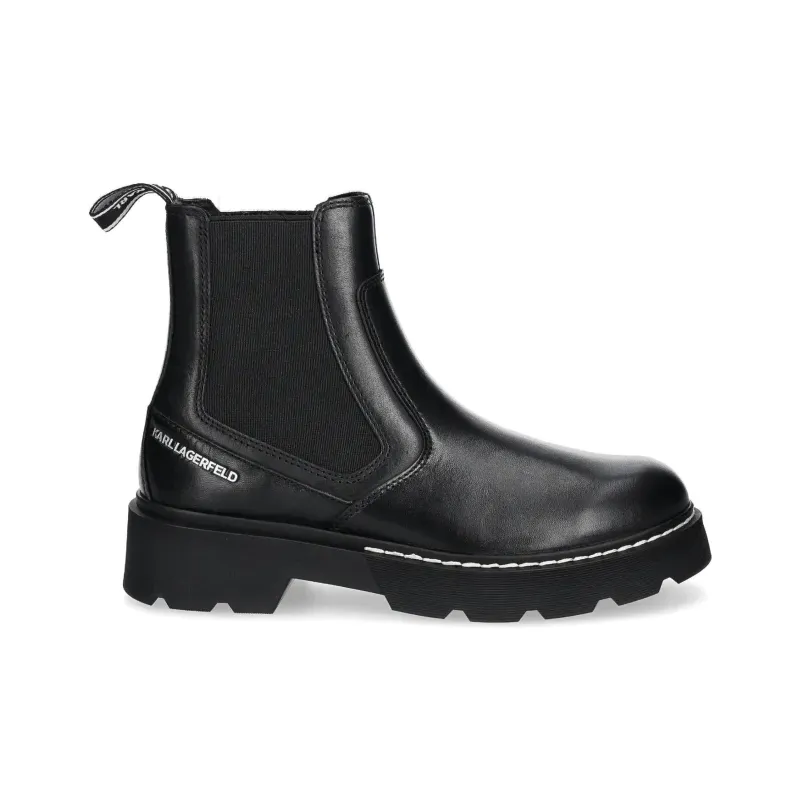 KARL LAGERFELD / Karl Lagerfeld Jeans Logo embossed Ankle Boots Women's-1