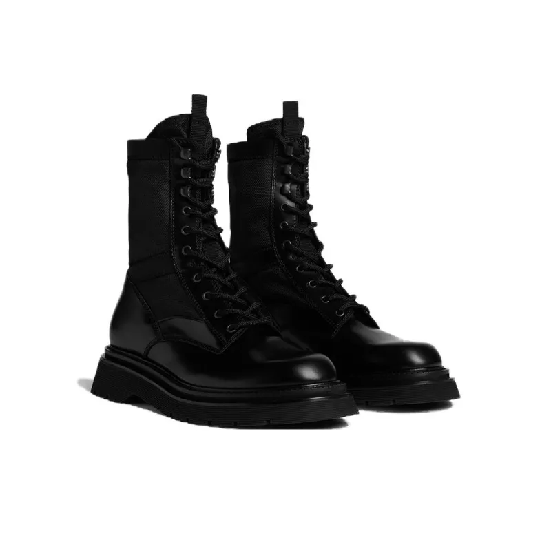 DSQUARED 2 Round Toe Lace Up Combat Boots-2