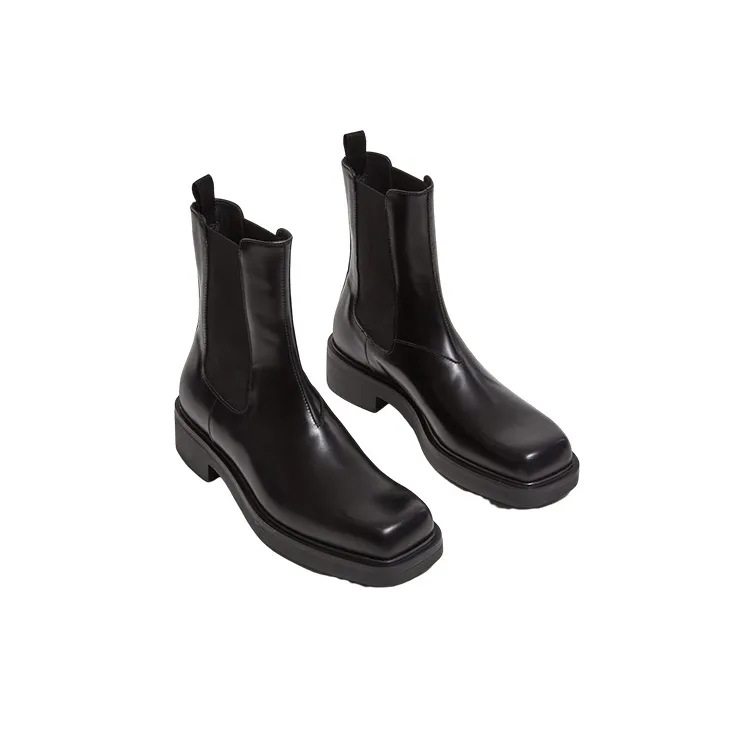 PRADA Short Chelsea Boots Men's Black-2