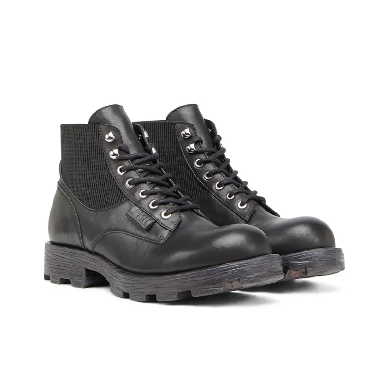 DIESEL 40mm Leather Combat Boots-1