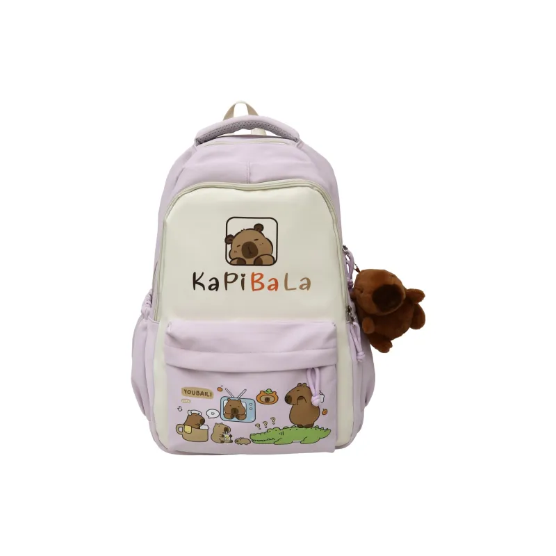 Yalu Nylon Backpack Regular Women's Black/Pink/Purple/Green/Red-8