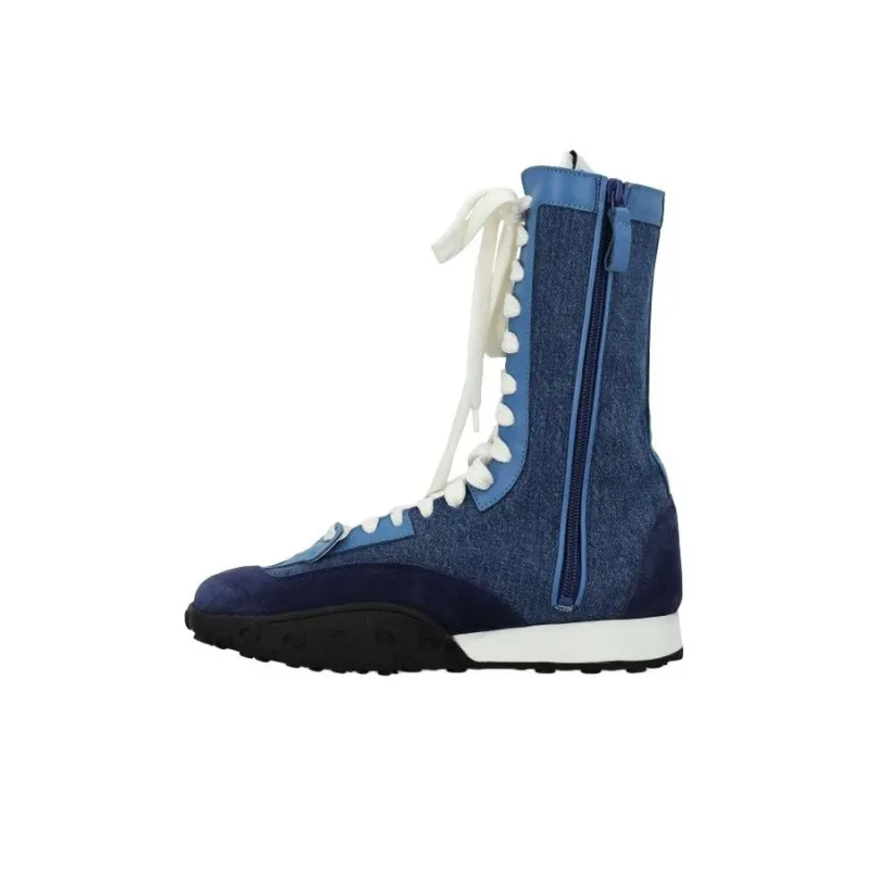 Marine Serre High Moon Denim Sneakers-2