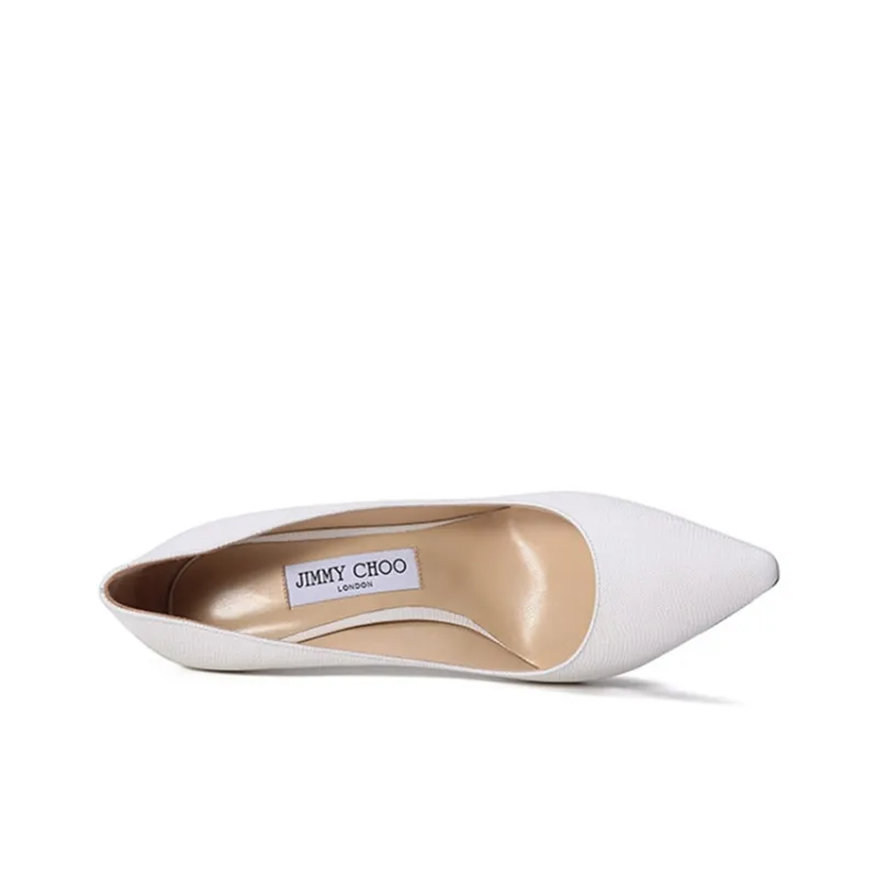 Jimmy Choo Slim Heel High Heels Women's White-4