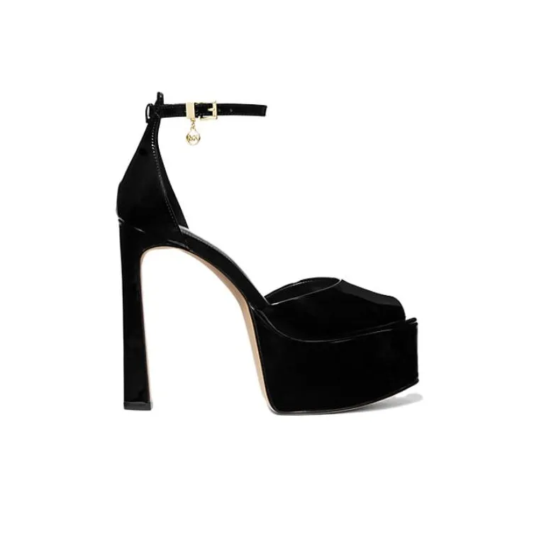MICHAEL KORS Martina Slim Heel High Heels 12cm Women's Black-1