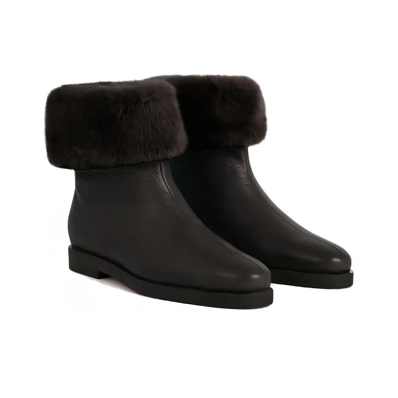 TOTEME Leather Ankle Boots Women's-2