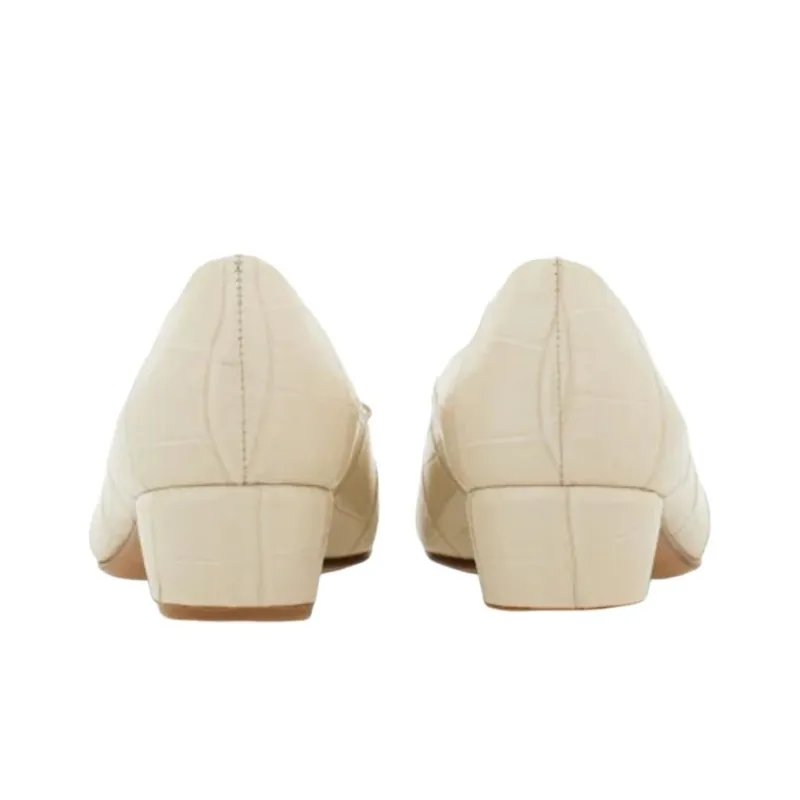 FERRAGAMO Vara High Heels 3cm Women's Beige-3