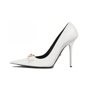 VERSACE Gianni Ribbon 110mm Patent Pumps