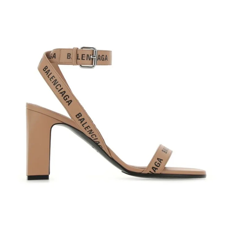 Balenciaga Afterhour Chunky Heel High Heels Women's Camel-1