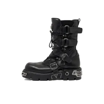 Paco Rabanne X New Rock Buckled Leather Boots