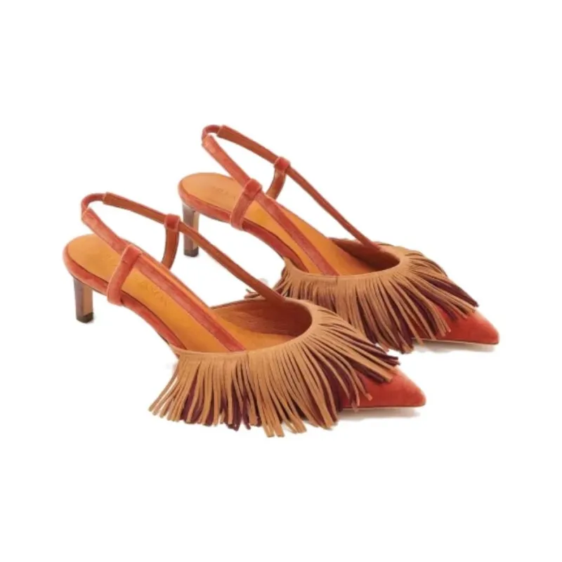 Ulla Johnson Slim Heel High Heels 5cm Women's Brown-3