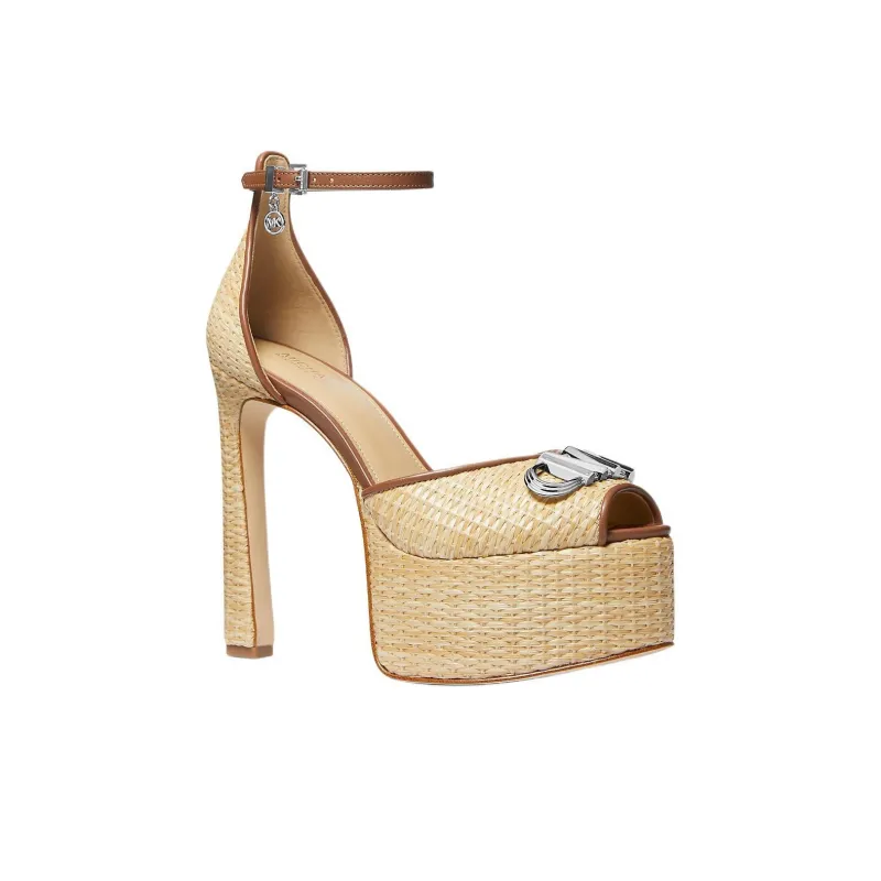 MICHAEL KORS Martina Slim Heel High Heels 12.7cm Women's Beige-2