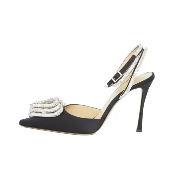 MACH & MACH Triple Heart Slim Heel High Heels 11cm Women's Black