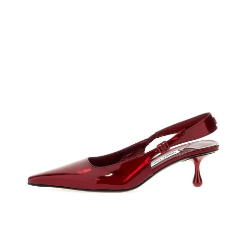 Jimmy Choo Amel Irregular Heel High Heels 5cm Women's Burgundy