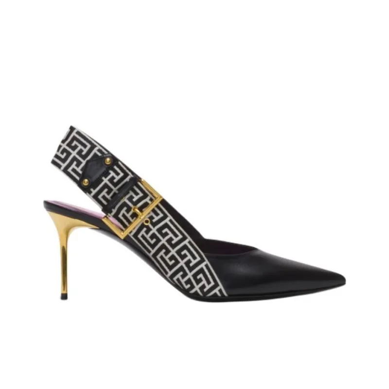 BALMAIN Ruby Ribbon Slingback Pumps-1
