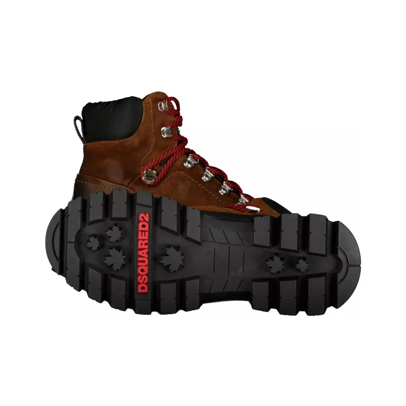 DSQUARED 2 Tank Hiking Short Martin Boot Men's Brown-4