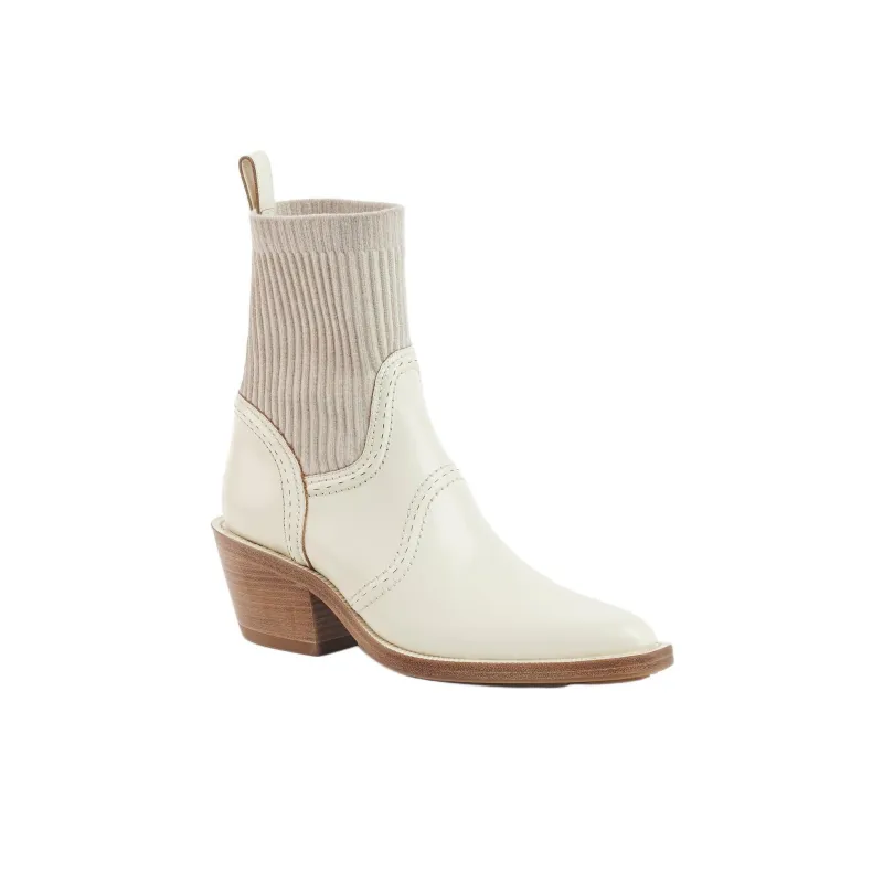 Chloe Nellie Ankle Boots 6cm Women's Beige-2