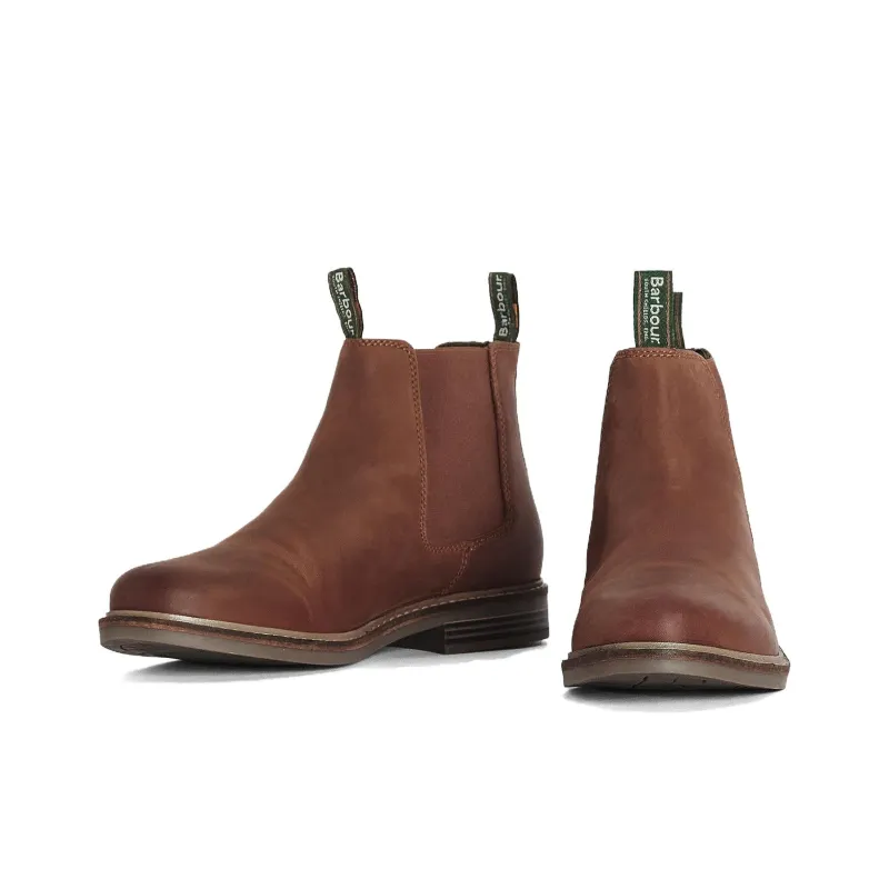 BARBOUR Farsley Short Chelsea Boots Men's Red Brown-2