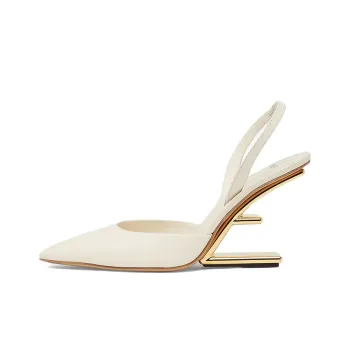 FENDI Fendi First Irregular Heel High Heels 9.5cm Women's White