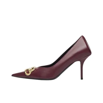 Balenciaga Slim Heel High Heels 8cm Women's Deep Red