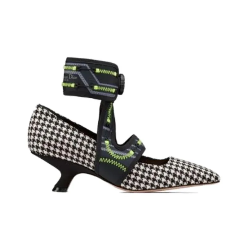 DIOR 62 22 Slim Heel High Heels Women's Black-3