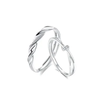 LUCA Sterling Silver Rings Unisex Gift Box Set