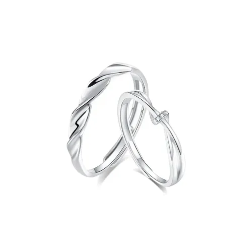 LUCA Sterling Silver Rings Unisex Gift Box Set