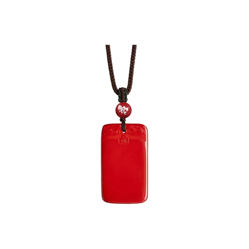 Moon Jewelry Reconstructed Cinnabar Necklaces Unisex-10