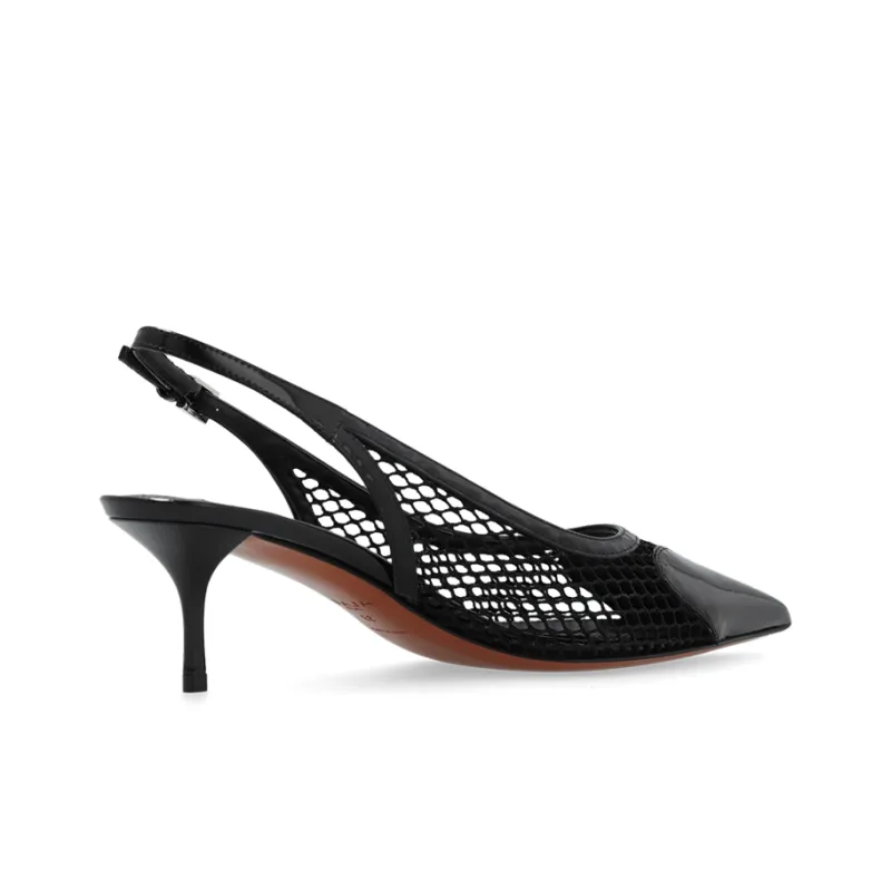 Alaïa Heart 55mm Slingback Leather Pumps-2