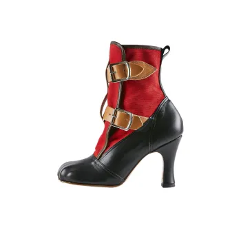 Vivienne Westwood Bondage Ankle Boots 10cm Women's Black Red