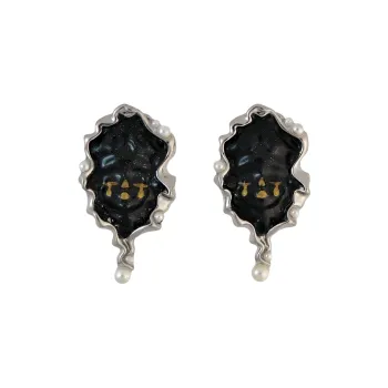 QUANDO S925 Silver Stud Earrings Women's