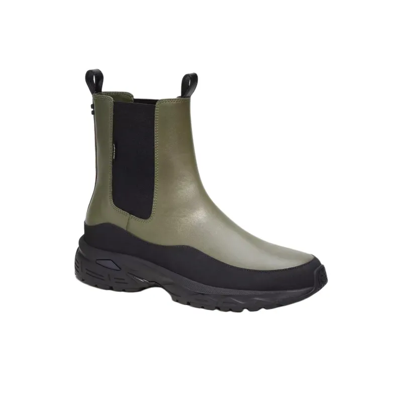 COACH Hybrid Short Chelsea Boots Men's Green-2