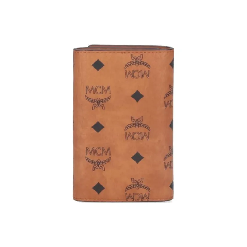 MCM Artificial Leather Key Pouch Men's Cognac-1