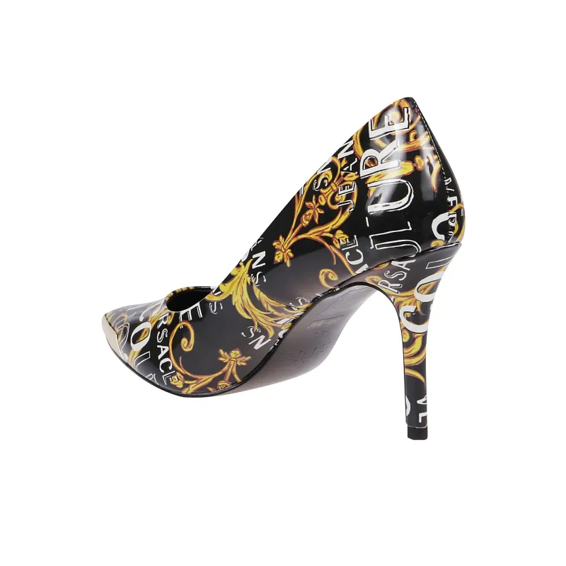 VERSACE JEANS Couture Logo-print 90mm Slingback Pumps-3