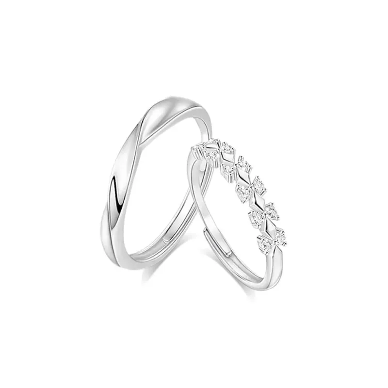 LUCA Sterling Silver Rings Unisex Gift Box Set #Sweet Love Confession-9
