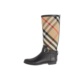 Burberry House Checked Slip On Rain Boots