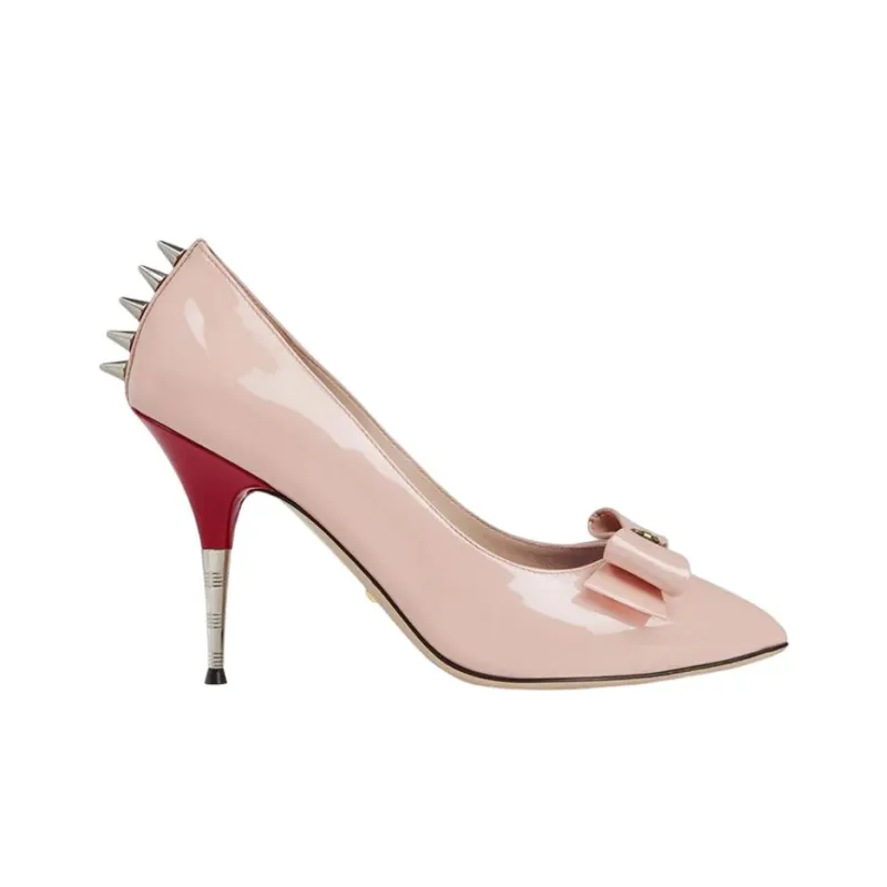 GUCCI Patent Leather Pump With Bow-1
