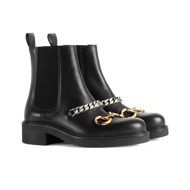 GUCCI Horsebit-detail Ankle Boots-2