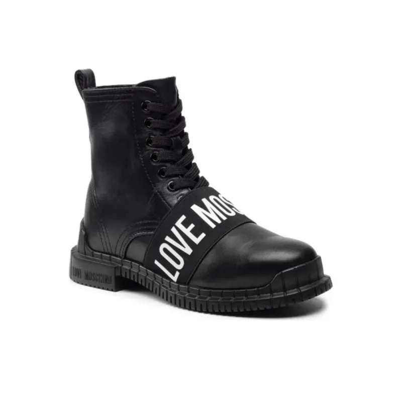 Love MOSCHINO Logo-strap Ankle Boots-3
