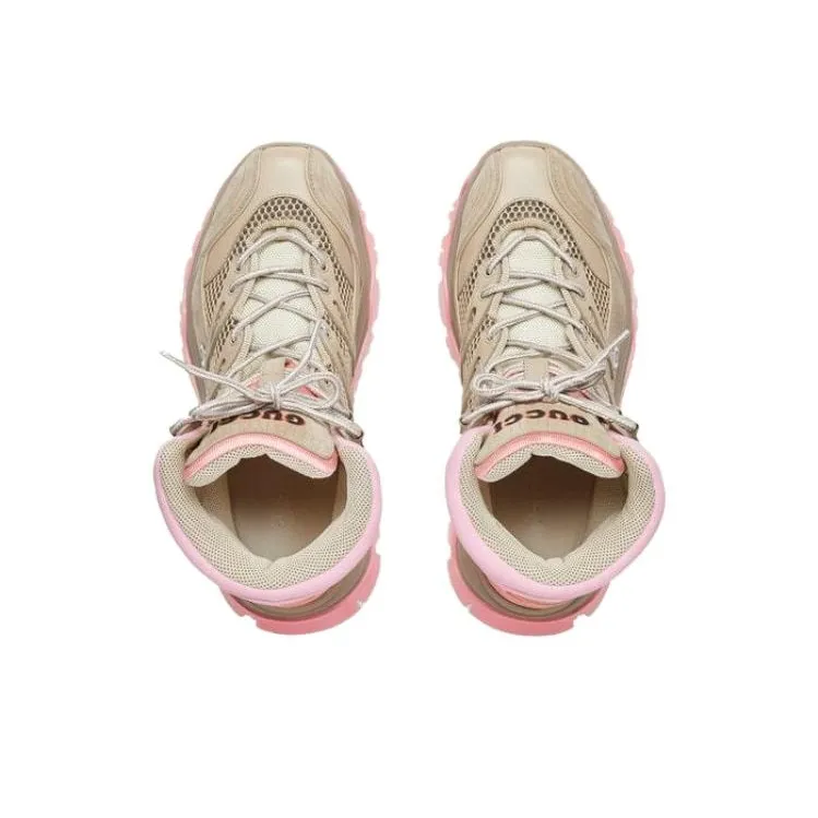 GUCCI Women's Lace Up Ankle Boot 'Beige Pink' Women's-3