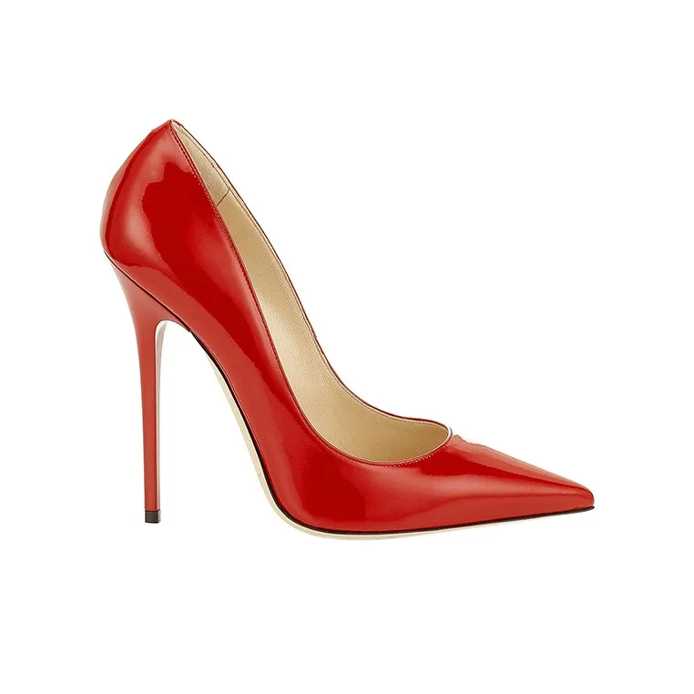 Jimmy Choo Anouk Slim Heel High Heels 12cm Women's Red-1