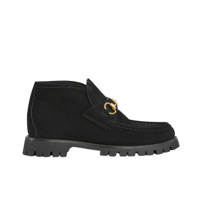 GUCCI Horsebit Ankle Boots Women's Black-1