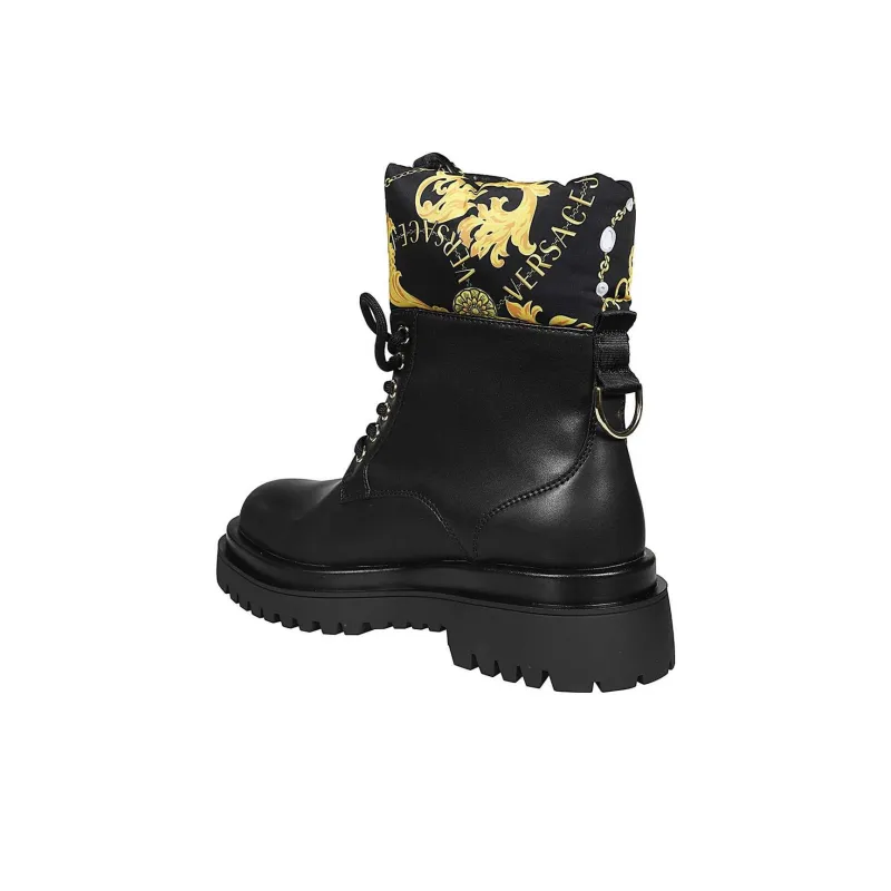 VERSACE JEANS Couture Logo-print Round-toe Boots-4