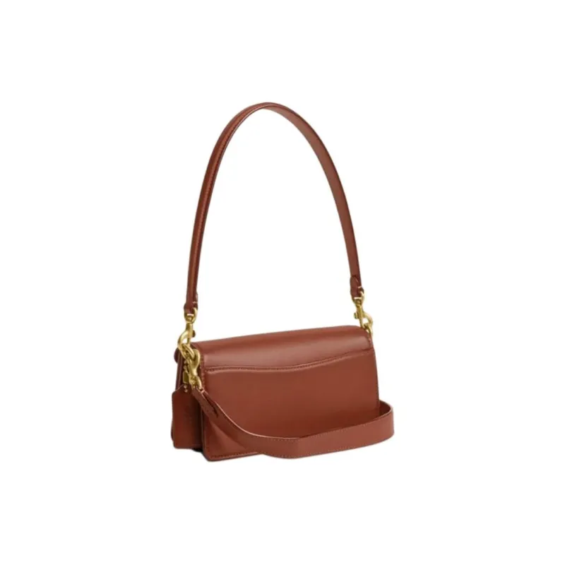 COACH Tabby Cow Leather Shoulder Bag Trumpets Women's Brown Yellow-1