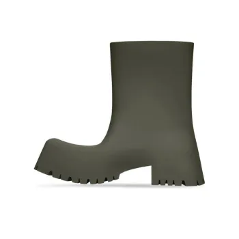 Balenciaga Trooper Rubber Boot Dark Green