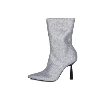 GIA BORGHINI Rosie 100mm Glittered Ankle Boots Women's
