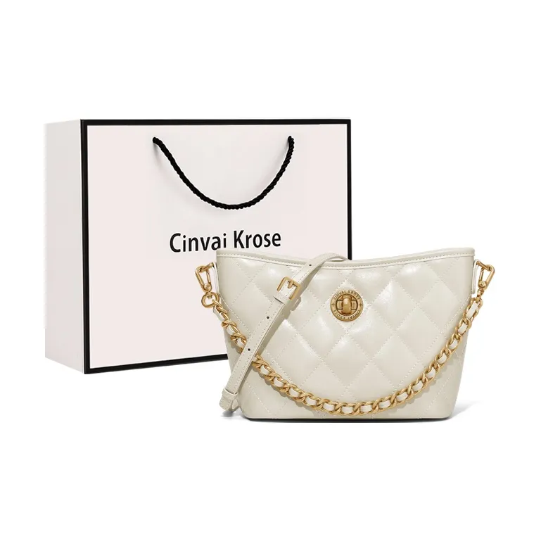 Simvay Clos Cow Leather Patchwork Synthetic Leather Shoulder Bag Crossbody Bag Women's Black/White-5